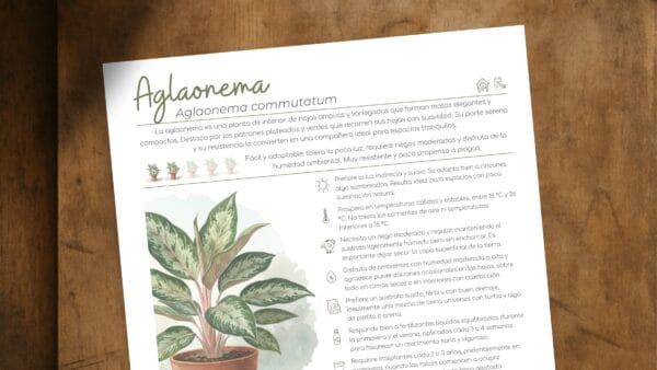 Cómo cuidar la aglaonema (Aglaonema commutatum)