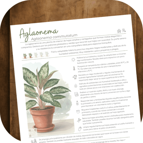 Cómo cuidar la aglaonema (Aglaonema commutatum)