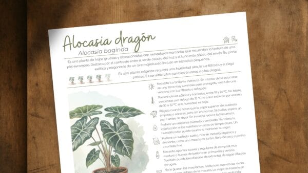 Cómo cuidar la alocasia dragón (Alocasia baginda)