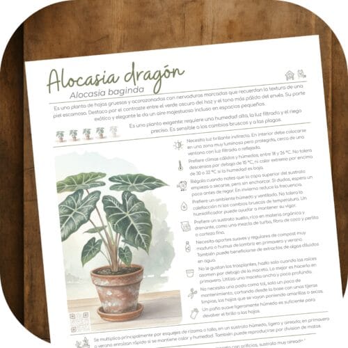 Cómo cuidar la alocasia dragón (Alocasia baginda)