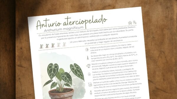 Cómo cuidar el anturio aterciopelado (Anthurium magnificum)