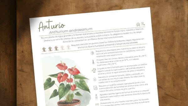 Cómo cuidar el anturio (Anthurium andraeanum)