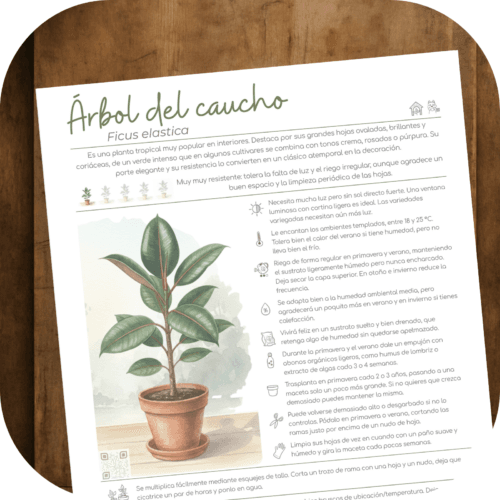 Cómo cuidar el árbol del caucho (Ficus elastica)