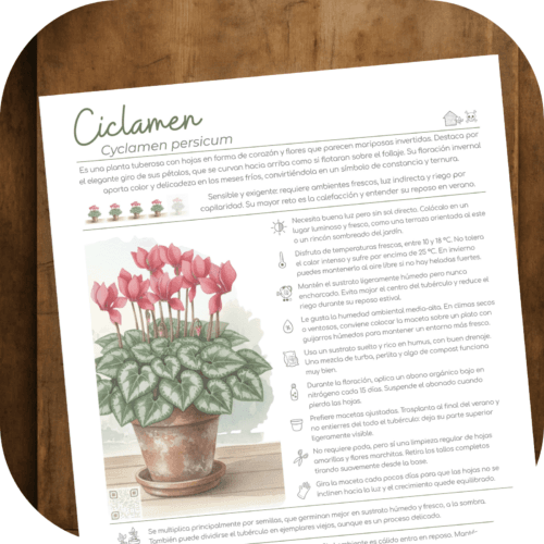Cómo cuidar el ciclamen (Cyclamen persicum)