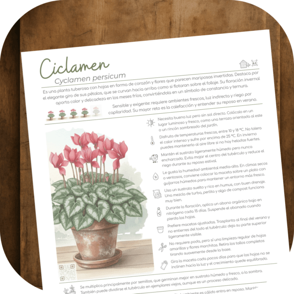 Cómo cuidar el ciclamen (Cyclamen persicum)