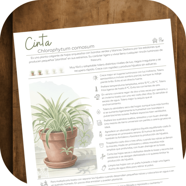 Cómo cuidar la cinta (Chlorophytum comosum)