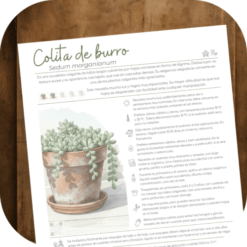 Cómo cuidar la colita de burro (Sedum morganianum)