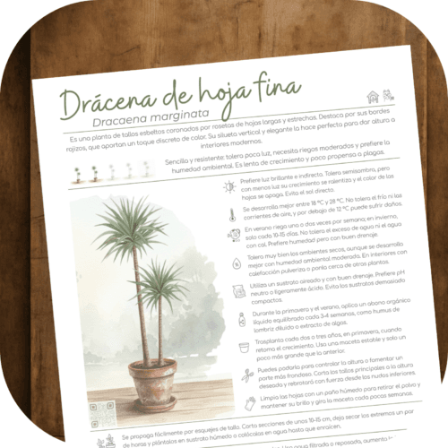 Cómo cuidar la drácena de hoja fina (Dracaena marginata)
