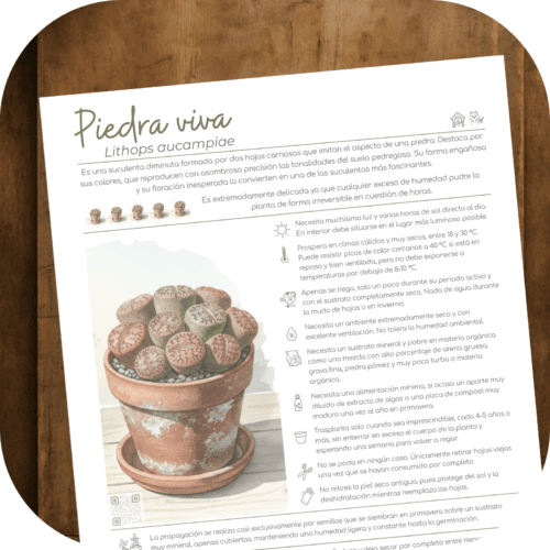 Cómo cuidar la piedra viva (Lithops aucampiae)