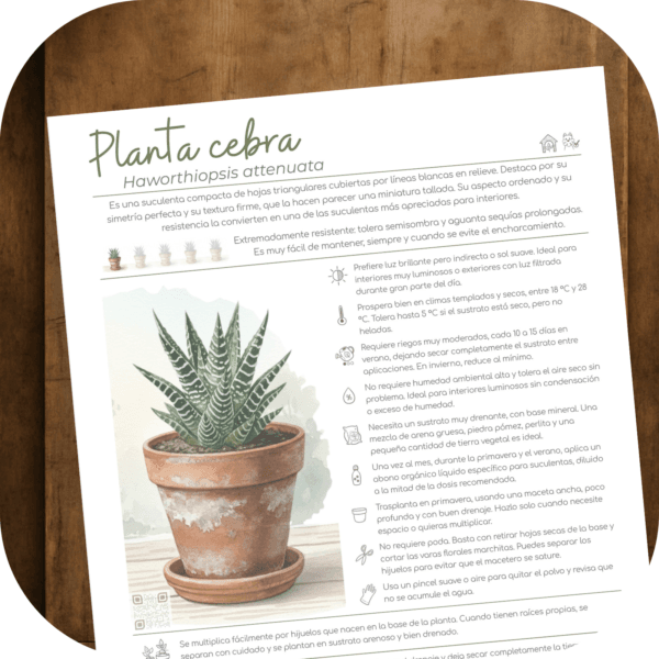 Cómo cuidar la planta cebra (Haworthiopsis attenuata)