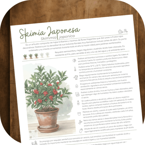 Cómo cuidar la skimia japonesa (Skimmia japonica)